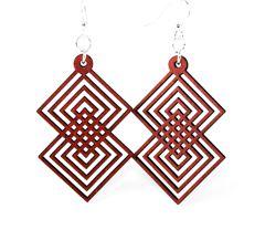 Interlocking Diamond Earrings # 1299 | Red Sunflower