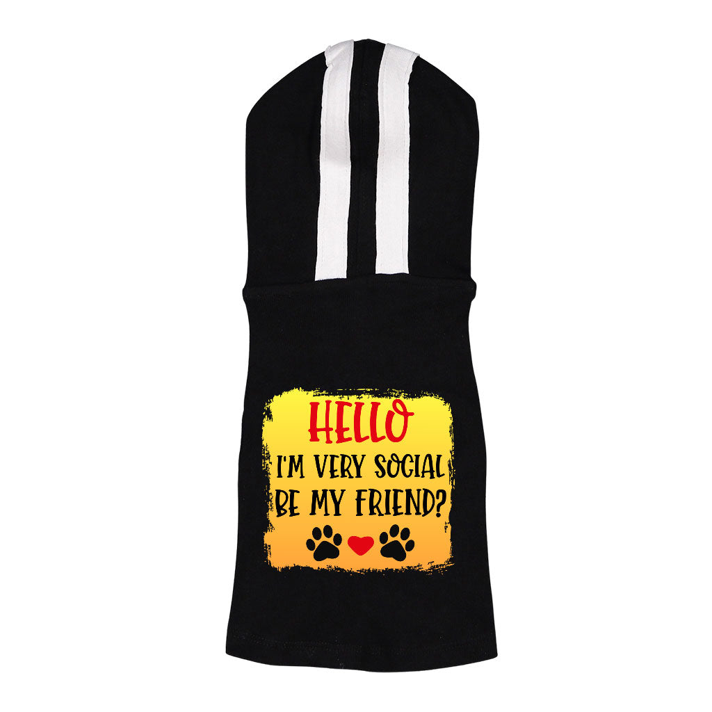 Friend Dog Shirt with Hoodie - Colorful Dog Hoodie - Printed Dog Clothing