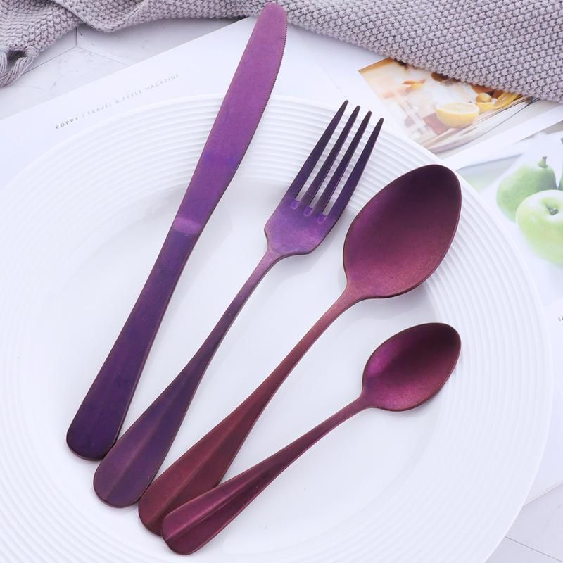 Luxury Matte Black Stainless Steel Cutlery Set