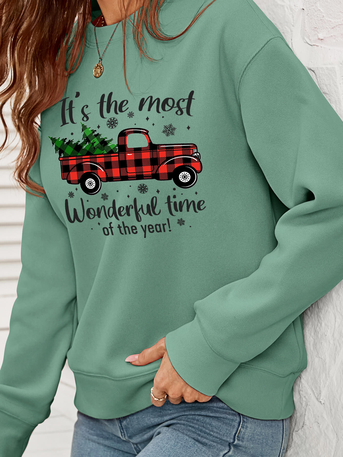 It's The Most Wonderful Time Graphic Crewneck Sweatshirt