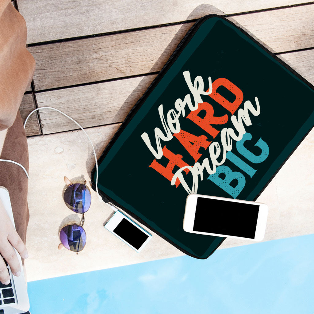 Work Hard Dream Big MacBook Pro 16" Sleeve - Motivational Laptop Sleeve - Cool MacBook Sleeve