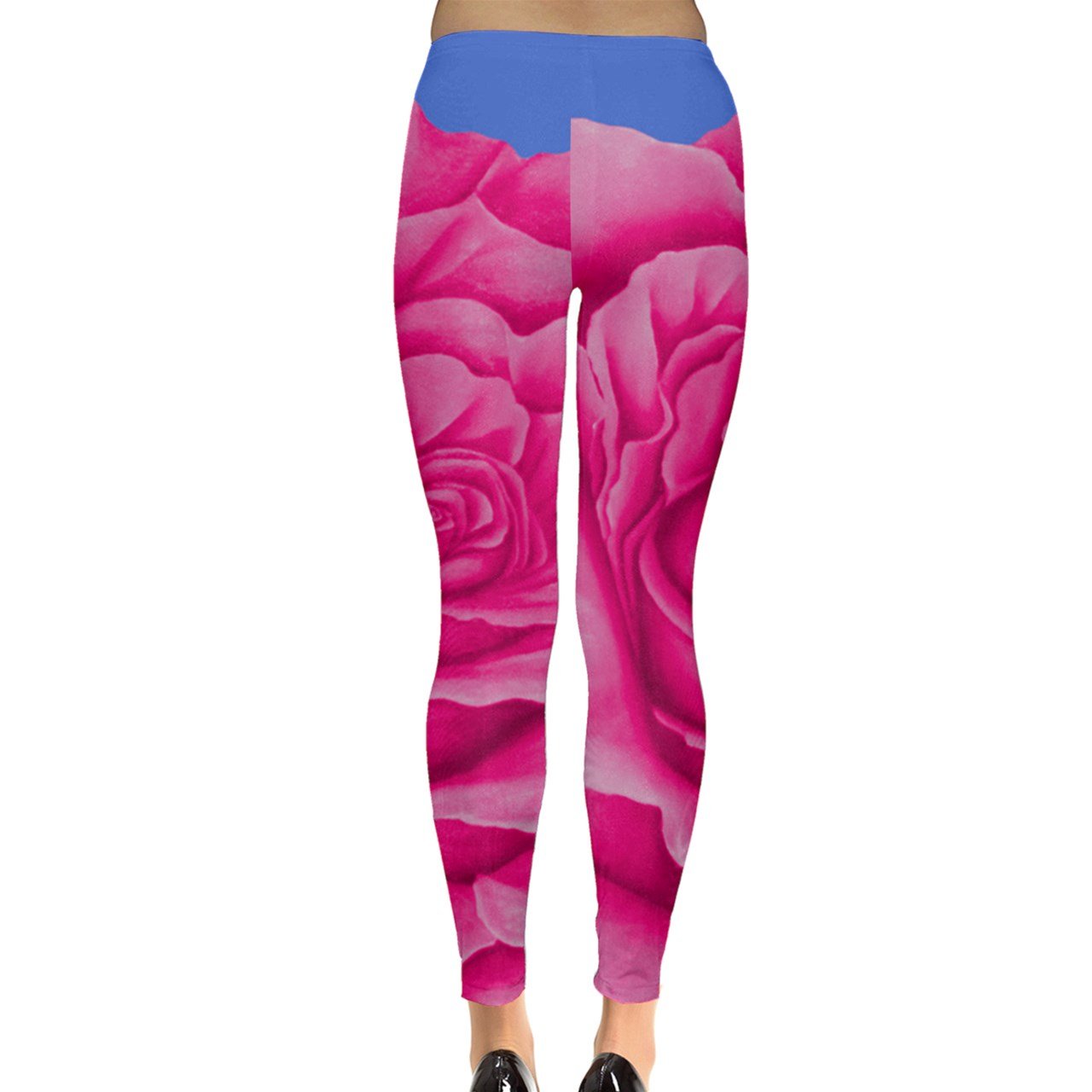 Leggings Pink Blue Rose