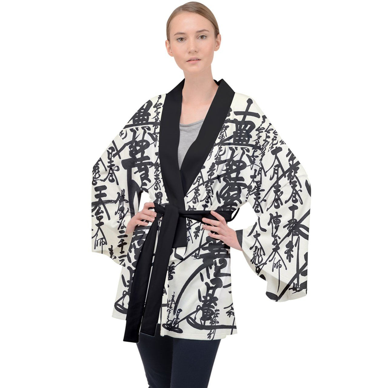 Womens Robe Kimono Oriental Long Sleeve Velvet Kimono