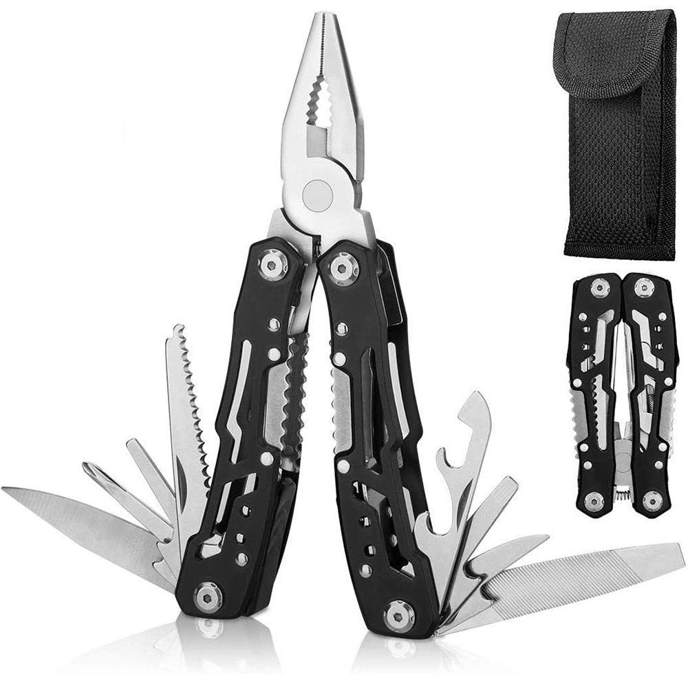 Compact Folding Multi-Tool with Pliers & Stainless Steel Blade