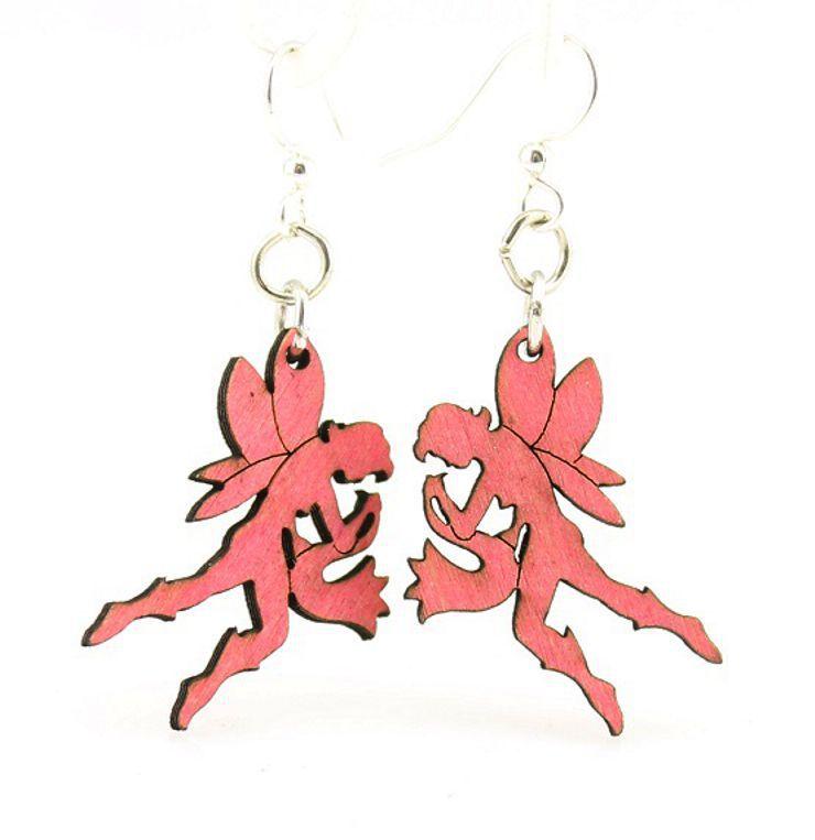 Female Fairy Earrings # 1329 | Red Sunflower