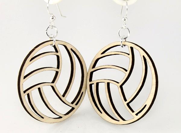 Volleyball Earrings # 1332 | Red Sunflower