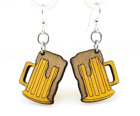 Beer Mug Earrings # 1344 | Red Sunflower