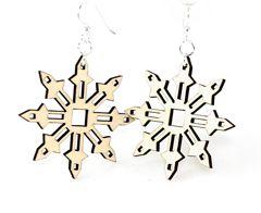 Falling Snowflake Earrings # 1346 | Red Sunflower