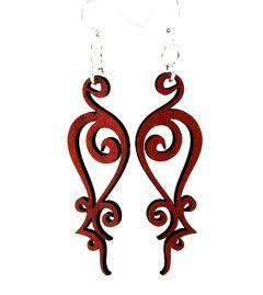 Iron Loop Earrings # 1349 | Red Sunflower