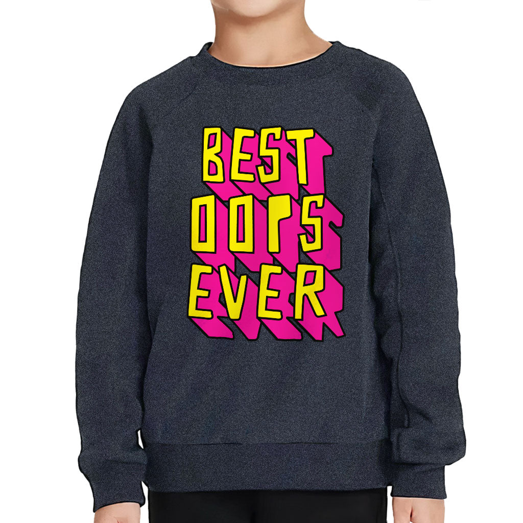 Best Oops Ever Toddler Raglan Sweatshirt - Funny Sponge Fleece Sweatshirt - Printed Kids' Sweatshirt