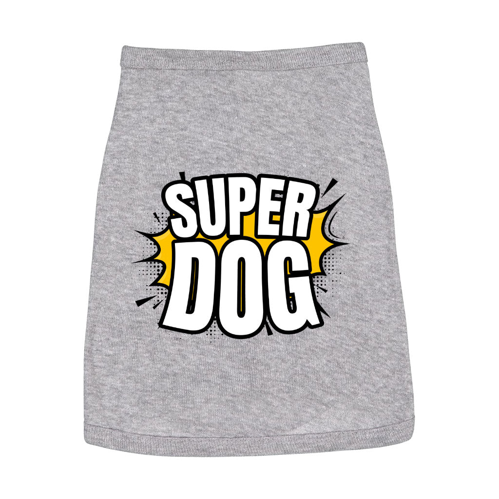 Super Dog Sleeveless Shirt - Colorful Dog Shirt - Graphic Dog Clothing