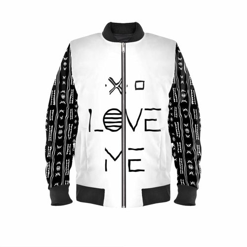 Duality Gear, Love Me, Black & White Mudcloth, Men's Bomber Jacket