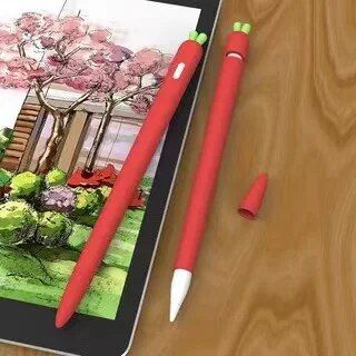 Carrot Cartoon Silicone Pencil Sleeve for iPad Stylus