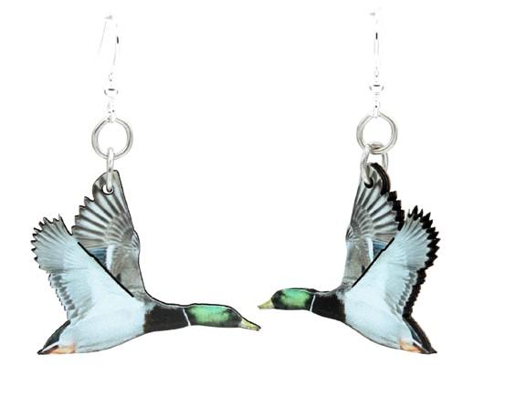 Mallard Duck Earrings # 1397 | Red Sunflower