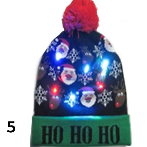 Pom Pom Party Holiday Hats With LED Lights