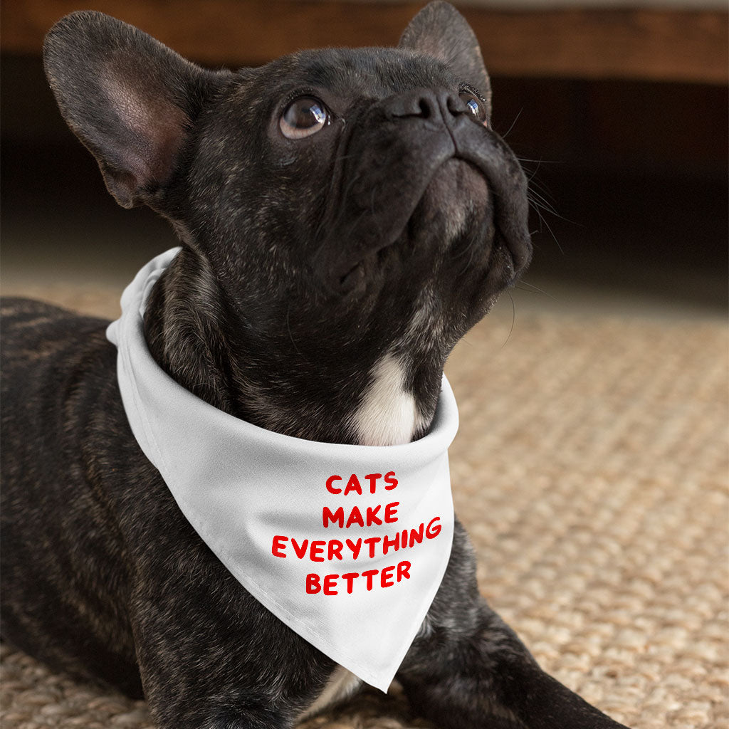 Cool Funny Pet Bandana - Funny Cat Quote Dog Bandana - Cute Pet Scarf