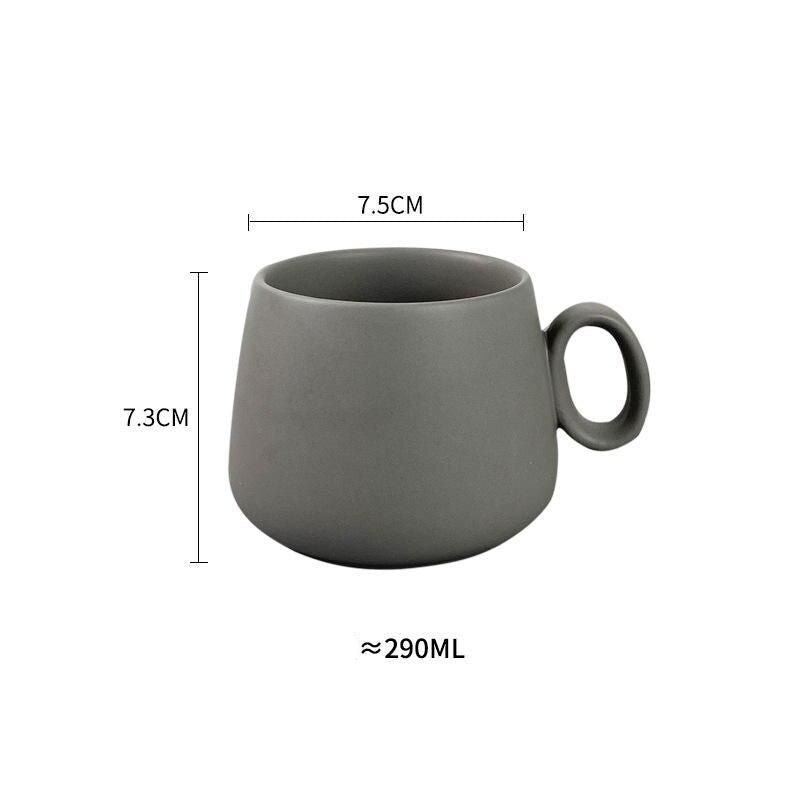 Colorful Porcelain Large Coffee Mugs - 290ML, Perfect for Hot Beverages