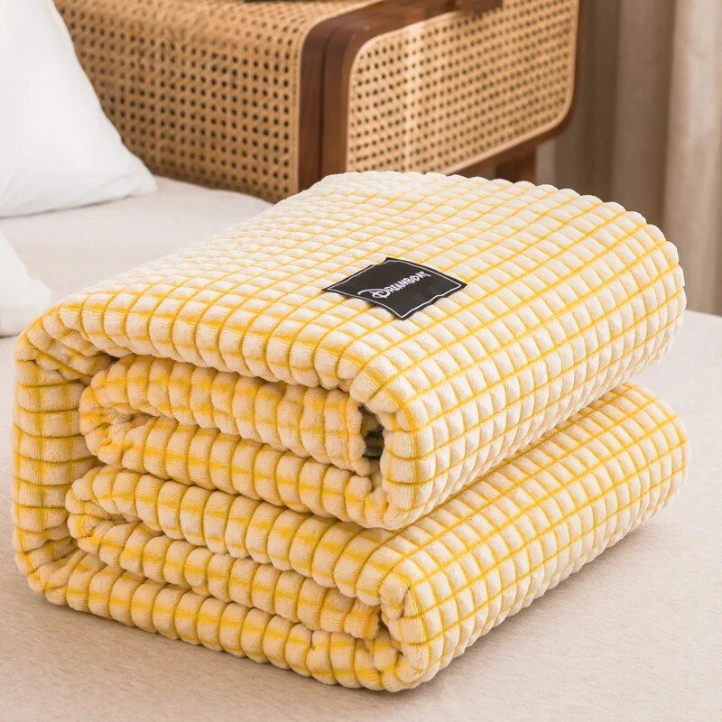 Luxurious Plaid Milk Fleece Blanket