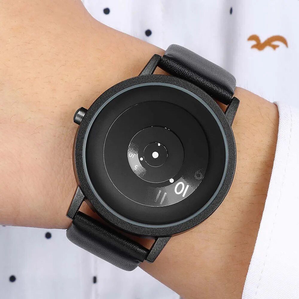 Stylish Men's Turntable Quartz Wristwatch