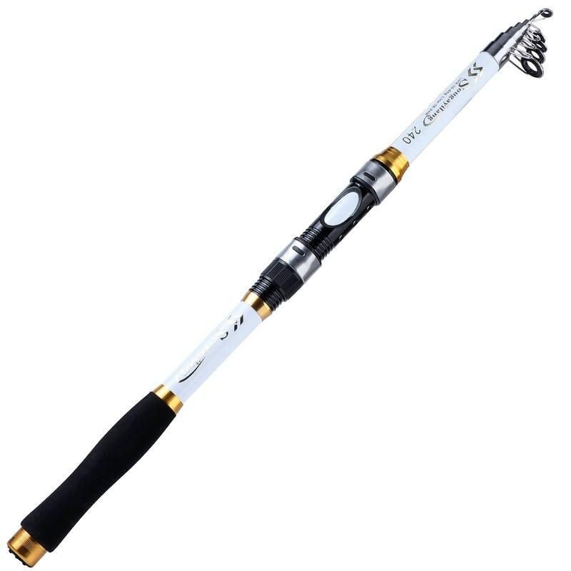 Telescopic Multi-Length Glass Fiber Fishing Rod with EVA Handle