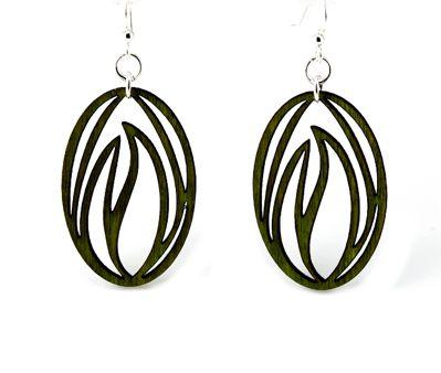 Grass Blade Earrings # 1429 | Red Sunflower