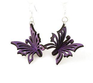 3D Butterfly Earrings # 1443 | Red Sunflower