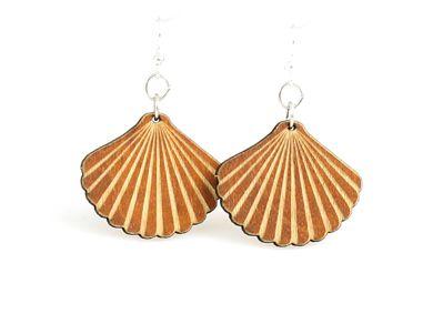 Shell Earrings # 1455 | Red Sunflower