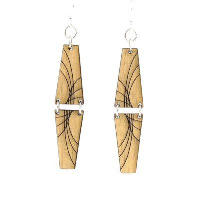 Mirror Pyramid Earrings # 1458 | Red Sunflower