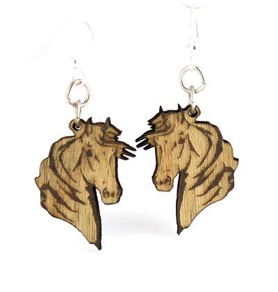 Horse Profile Earrings #1488 | Red Sunflower