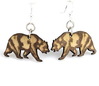 California Bear Earrings #1490 | Red Sunflower