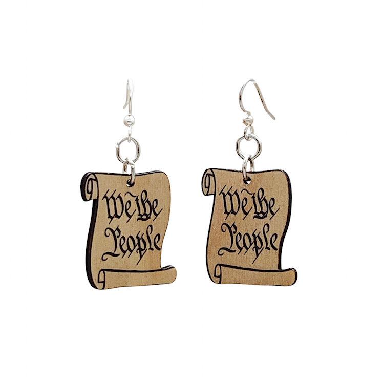 We the People Earrings #1491 | Red Sunflower