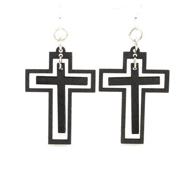 Traditional Cross Earrings #1498 | Red Sunflower