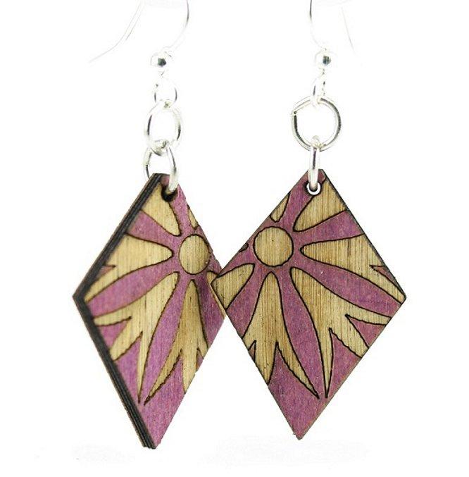 Diamond Blossom Earrings # 149 | Red Sunflower