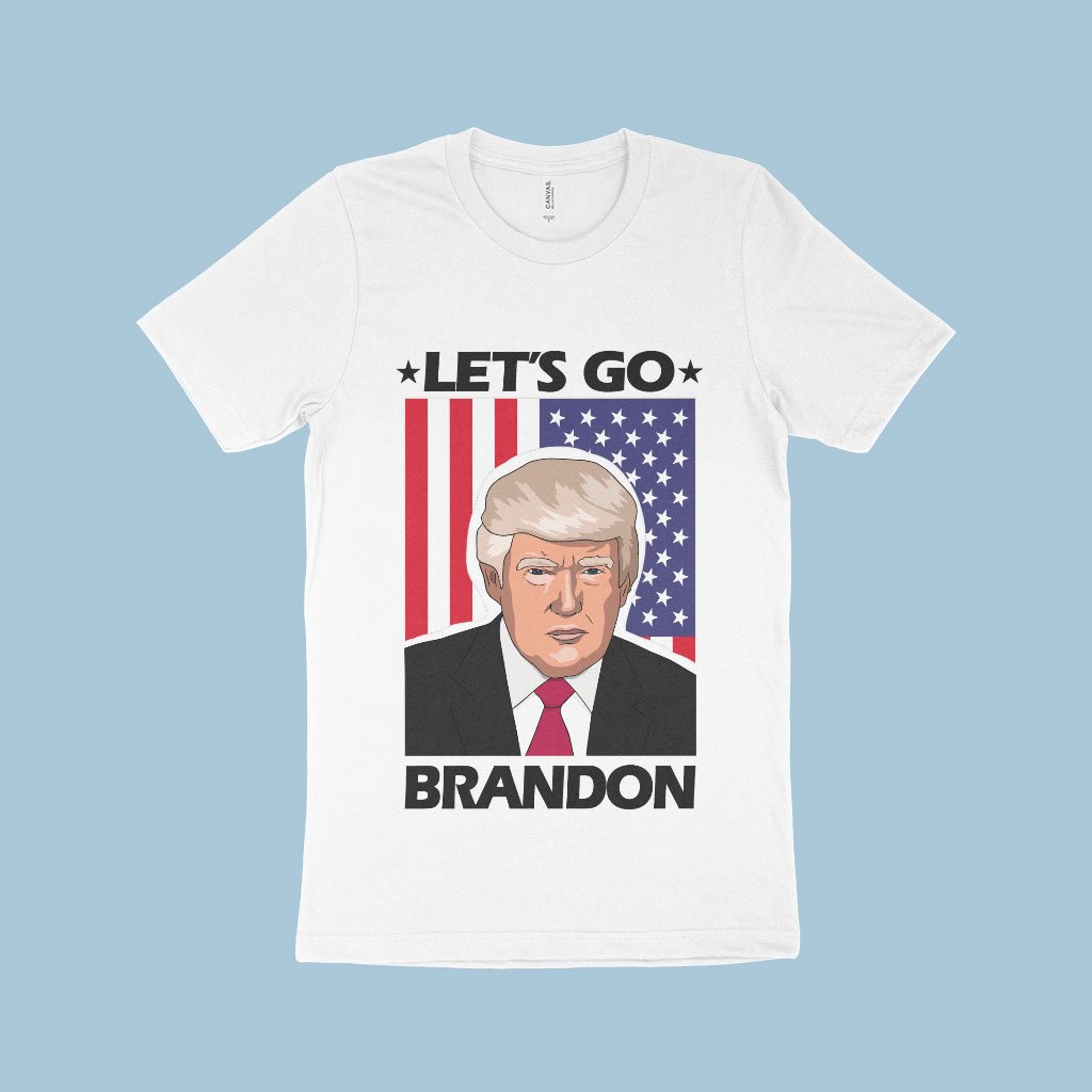 Let's Go Brandon US Flag T-Shirt - Funny Trump T-Shirt - Trump Apparel 