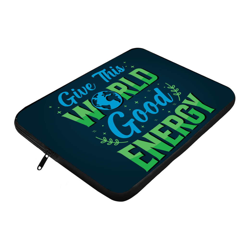 Give the World Good Energy MacBook Air 14" Sleeve - Cute Laptop Sleeve - Printed MacBook Sleeve