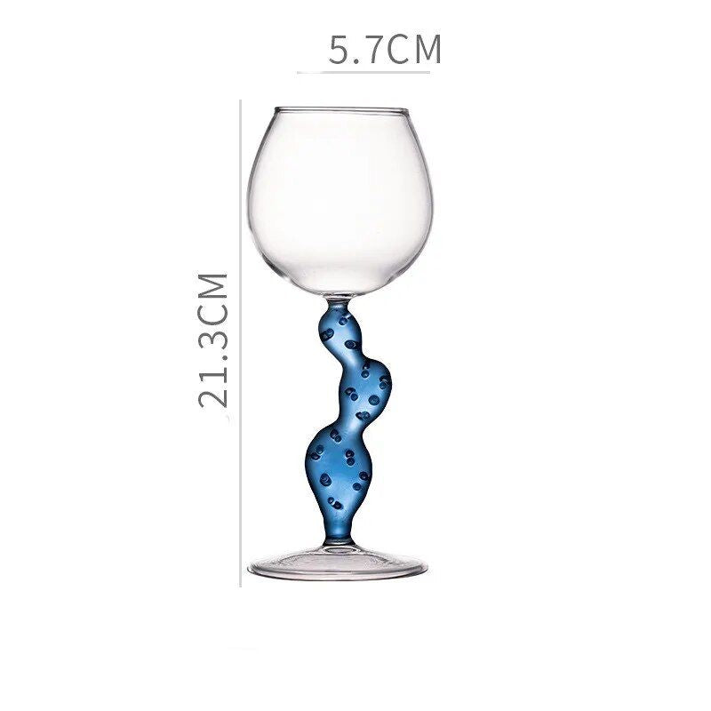 300ml Cactus-Shaped Crystal Cocktail Glass - Elegant Wine Goblet for Special Occasions