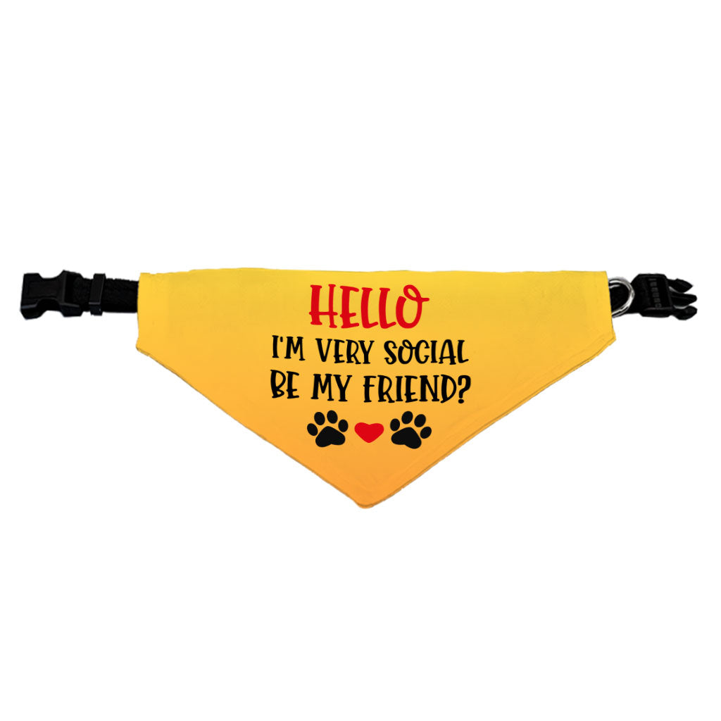 Friend Pet Bandana Collar - Colorful Scarf Collar - Printed Dog Bandana