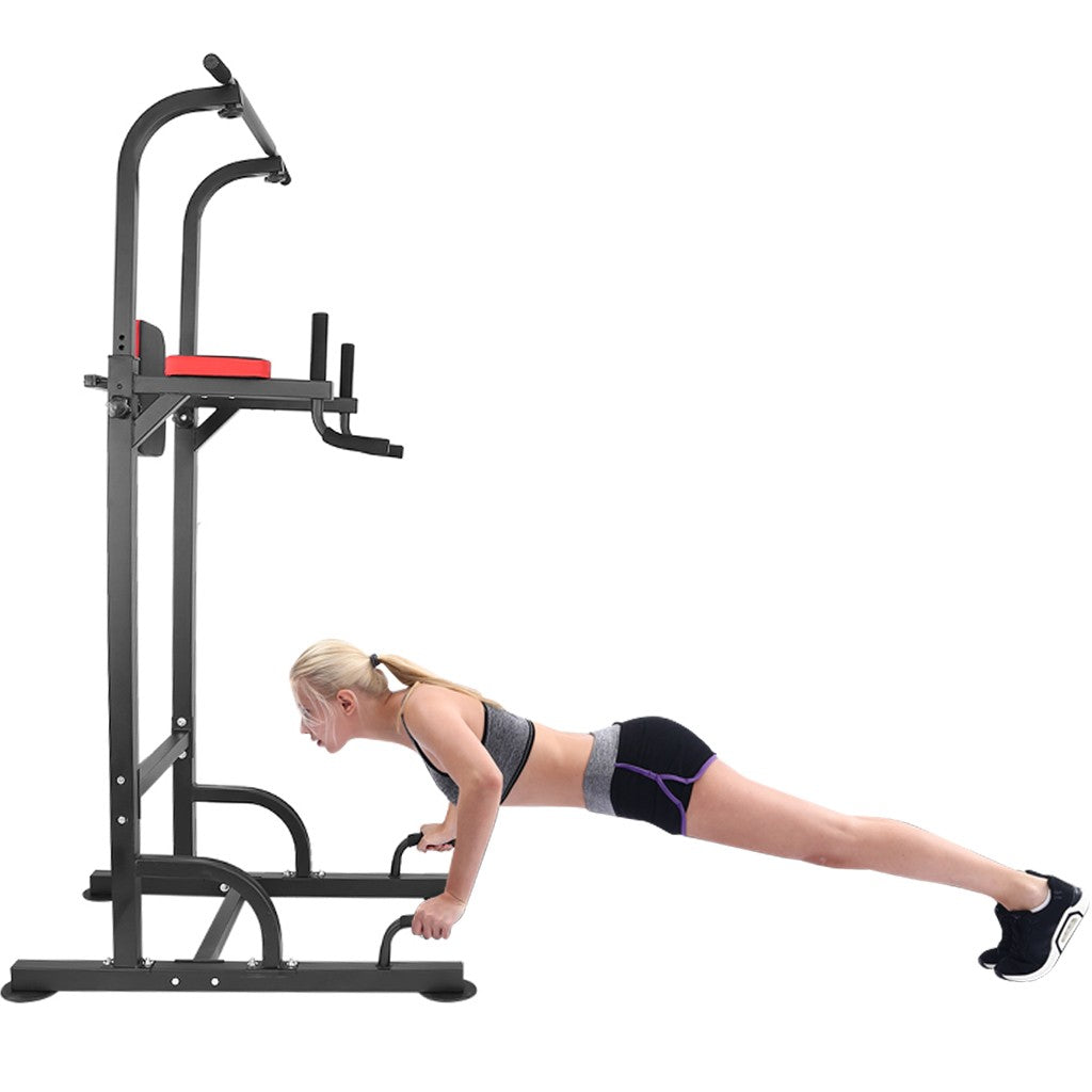 Dip Station Chin Up Bar Power Tower Pulls Push Home Gym Fitness Core