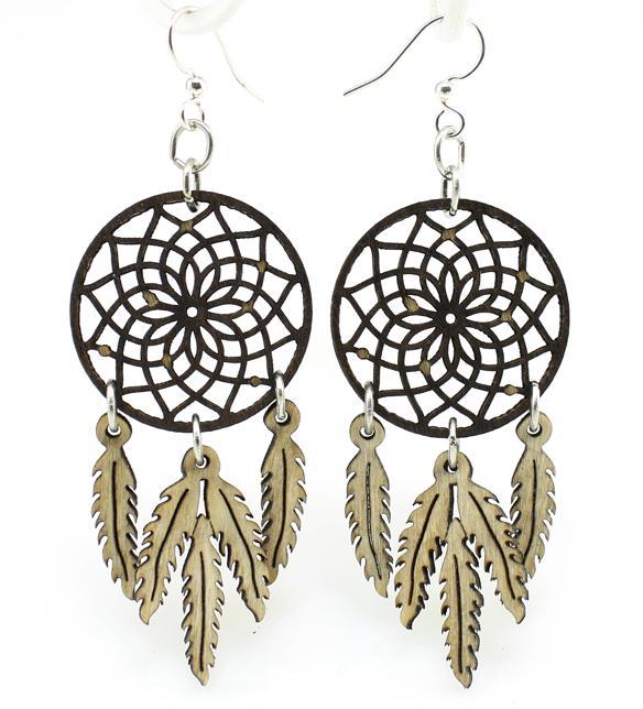 Dreamcatcher With Feather Earrings #1518 | Red Sunflower