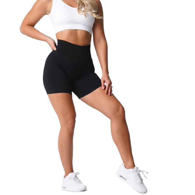 Seamless High-Waist Yoga Shorts