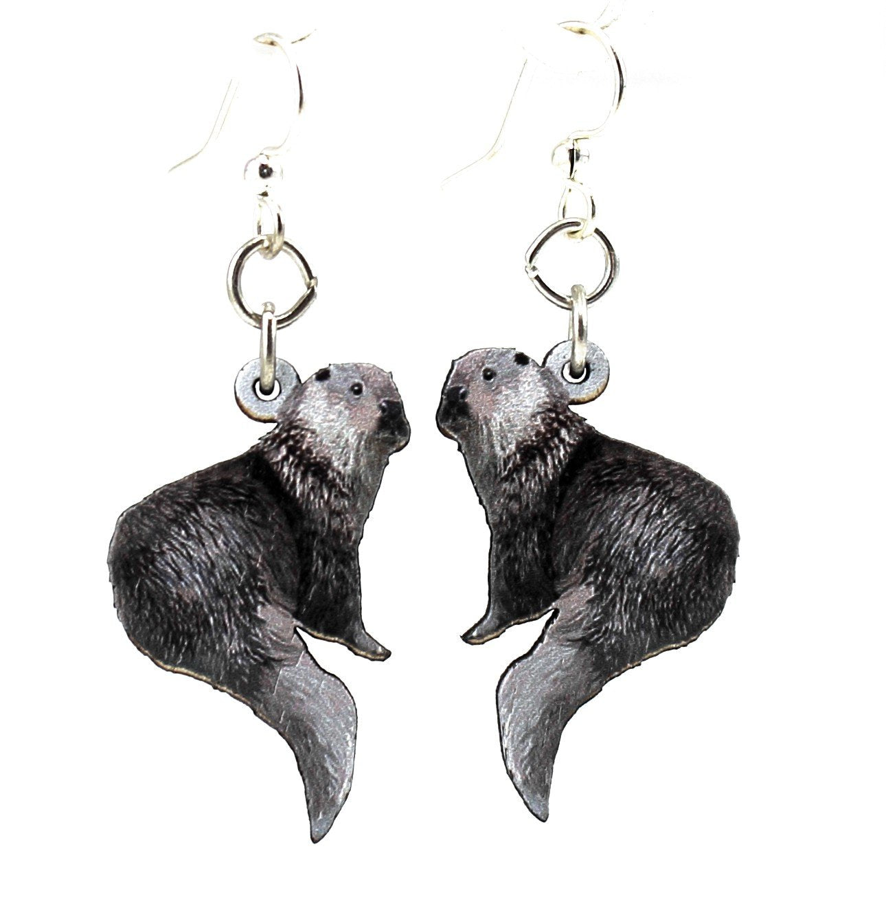 River Otter Earrings #1556 | Red Sunflower