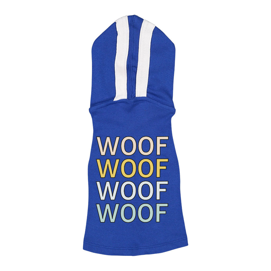 Woof Dog Shirt with Hoodie - Word Art Dog Hoodie - Beautiful Dog Clothing