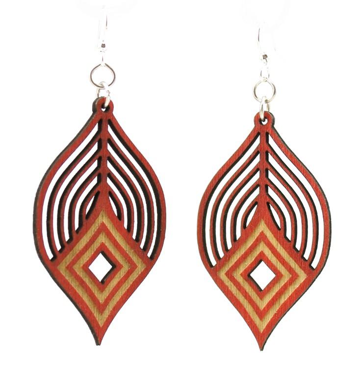 Fanning Diamond Earrings #1584 | Red Sunflower