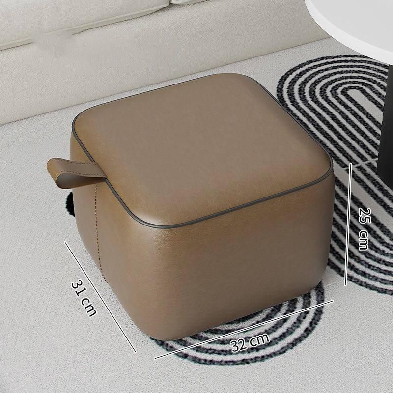 Modern Minimalist Leather Stool Ottoman