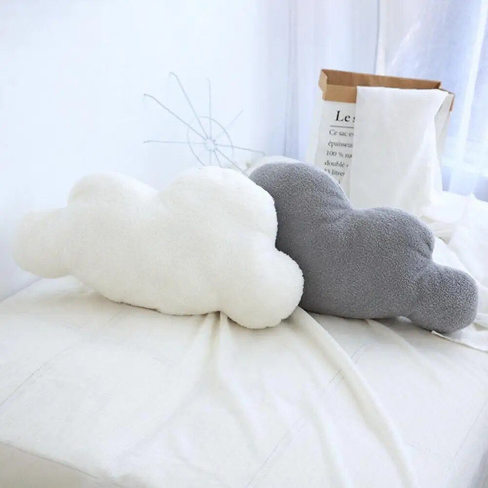 Cloud-Shaped Plush Throw Pillow