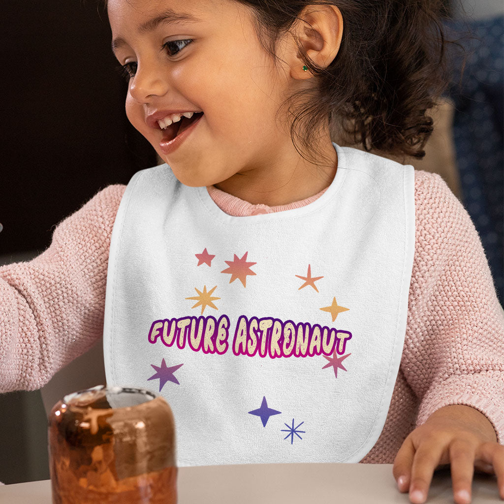 Future Astronaut Baby Bibs - Illustration Baby Feeding Bibs - Themed Bibs for Eating