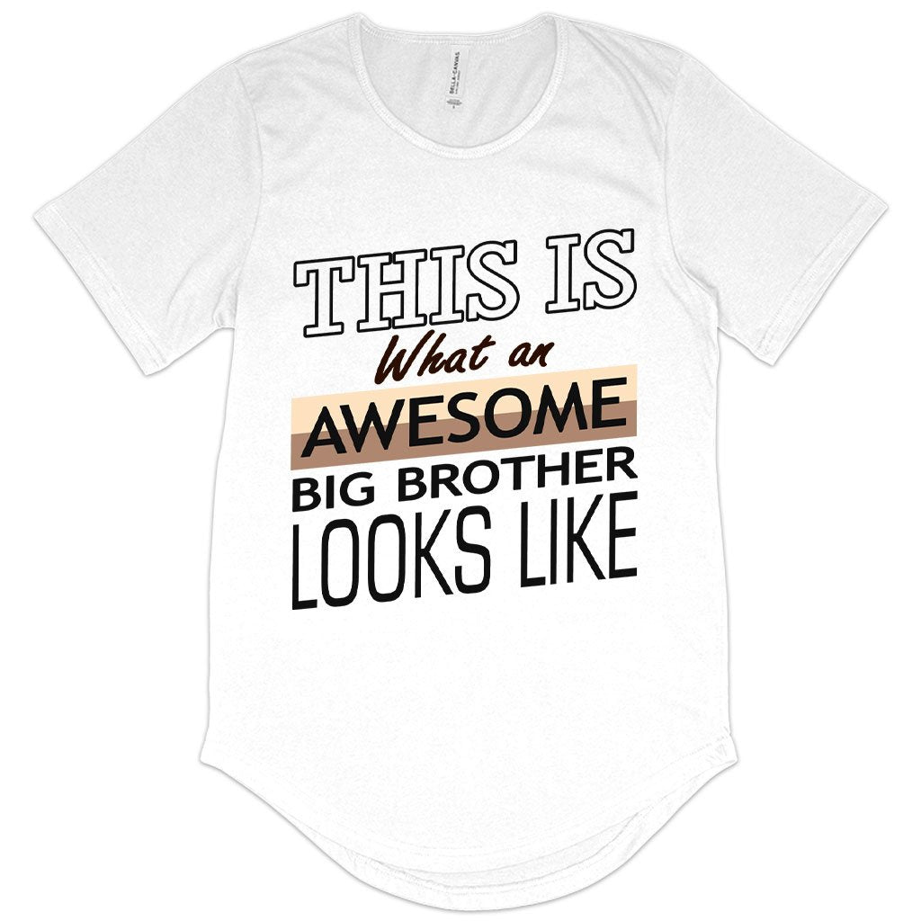 Men's Awesome Big Brother T-Shirt with Curved Hem - I'm the Big Brother T-Shirt - Funny Family T-Shirt