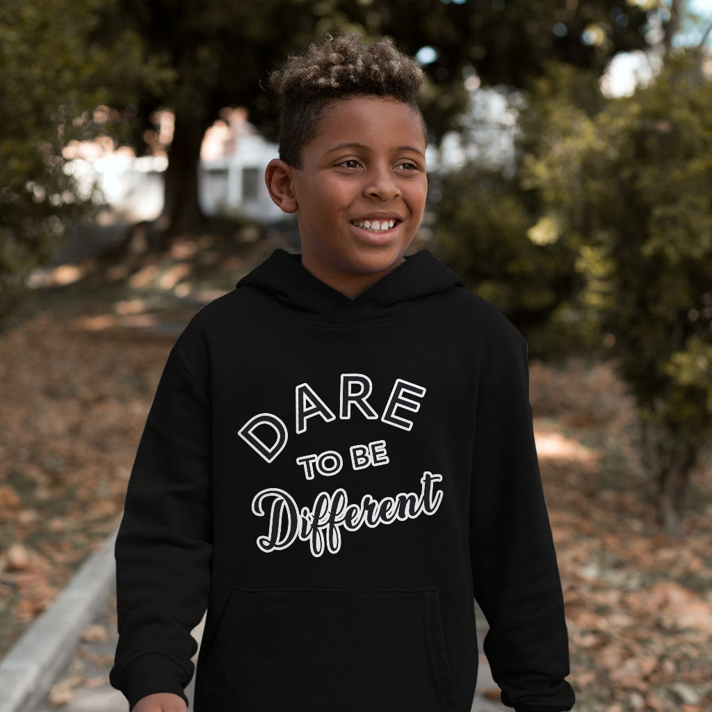 Dare to Be Different Kids' Sponge Fleece Hoodie - Cool Kids' Hoodie - Graphic Hoodie for Kids