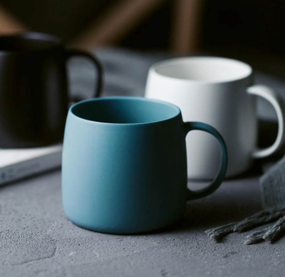 Elegant Nordic-Style Matte Ceramic Mug - Eco-Friendly Office & Home Beverage Cup