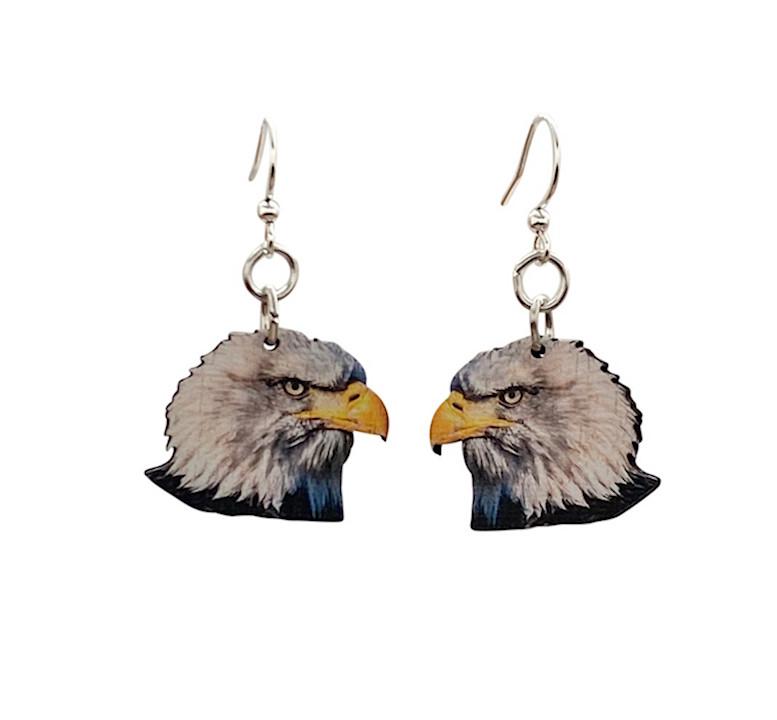 Vibrant Eagle Earrings #1627 | Red Sunflower